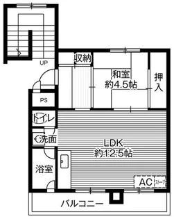 ビレッジハウス栗山2号棟【0108号室】の間取り