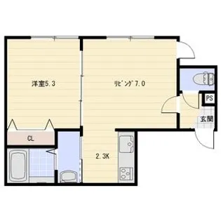 ZERUCH(ゼルク)【106号室】の間取り