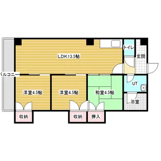 秀明シャレ【3階】の間取り