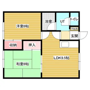 東ハイツA・B【2階】の間取り