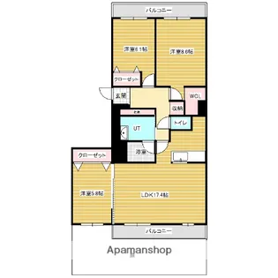 3LDKの間取り画像