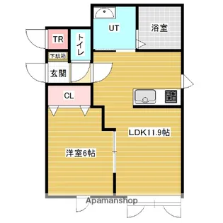 エムズラグザC棟【1階】の間取り