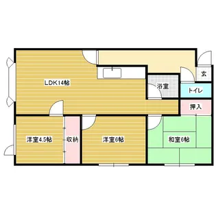 めぐろハイツ【3階】の間取り