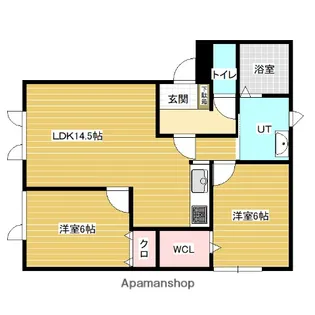 エーコー美唄西A【1階】の間取り