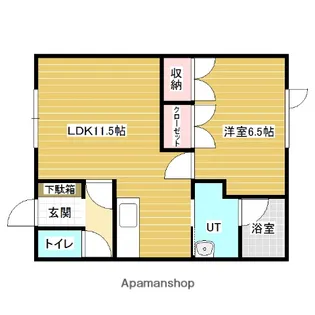 サテンドール【1階】の間取り