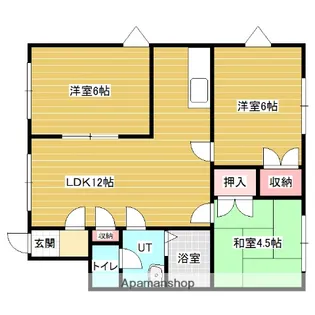 コーポあっぷる【2階】の間取り