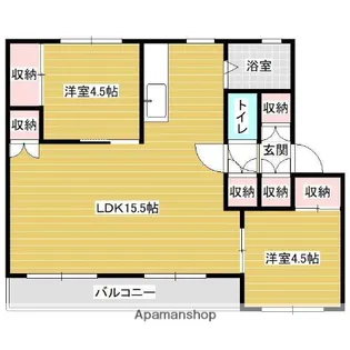 レジデンス美唄Ⅰ【2階】の間取り