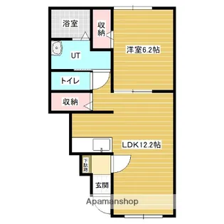 クラージュマロンB棟【1階】の間取り