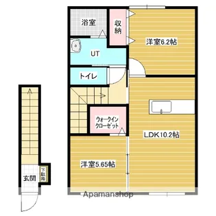 クラージュマロンC棟【2階】の間取り