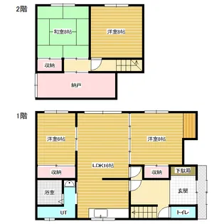 北海道三笠市美園町【一戸建】の間取り