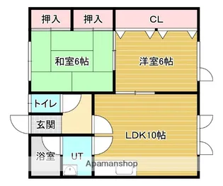 ヒルズ6.12【2階】の間取り