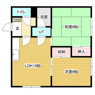 フラワーマンション【1階】の間取り