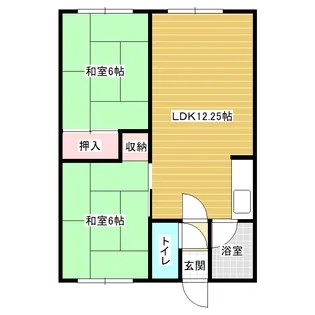 そらちハイツ【1階】の間取り