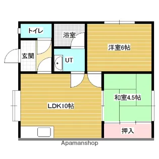 コーポ松風【1階】の間取り