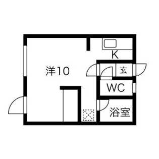 アップルハイツ【201号室】の間取り