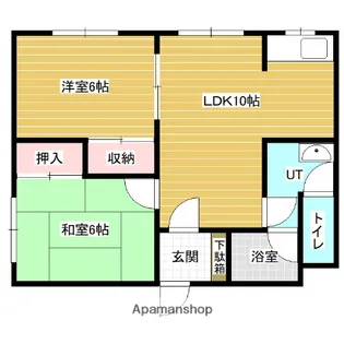 大和ハイツ【1階】の間取り