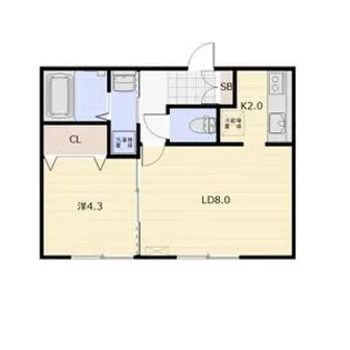 CHERISH SQUARE(チェリッシュ スクエア)【105号室】の間取り