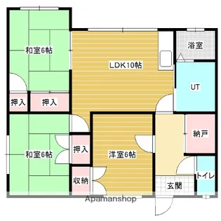北新ハイツⅡ【2階】の間取り