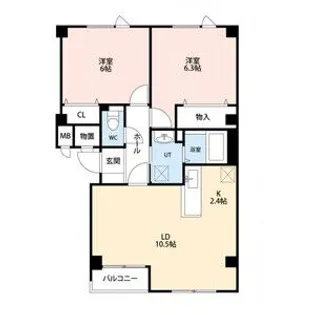 グランティア.K【101号室】の間取り