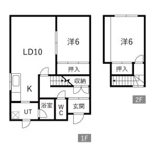 サンコートB【1号室】の間取り