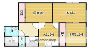 栗沢本町アパート【2階】の間取り