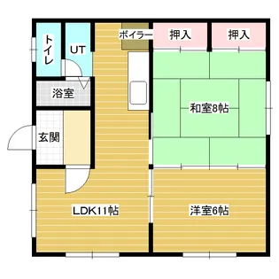 コーポ駒園 NO.2【2階】の間取り