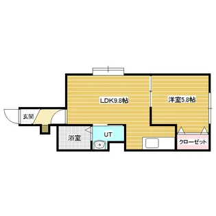 1LDKの間取り画像