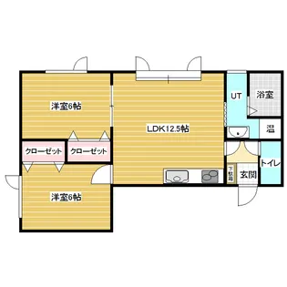 元町ハイツ【2階】の間取り