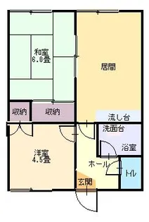 北2条コーポ【3階】の間取り