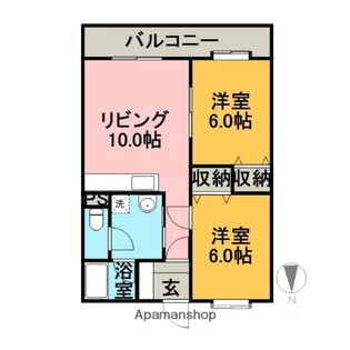 コーポガルⅠ【3階】の間取り
