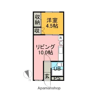 大橋第2マンション【1階】の間取り