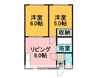 コーポ西町【2階】の間取り
