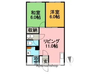 ハイツ安里【2階】の間取り