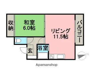 TSUMOTOクリーンハイツ【4階】の間取り