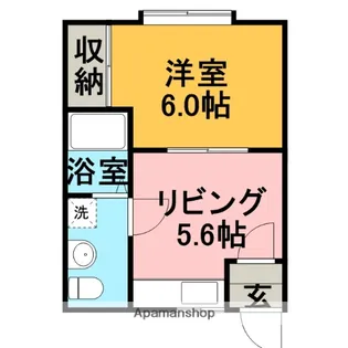 HILLS−A【204号室】の間取り