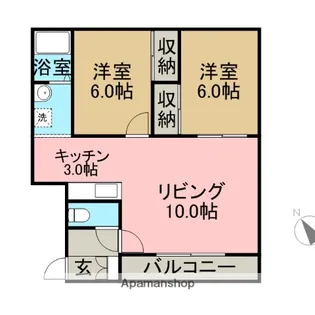 ドルチェ・Ⅰ【201号室】の間取り