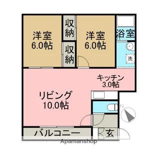 ドルチェ・Ⅰ【102号室】の間取り