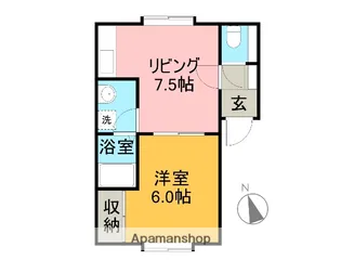 LIZA−A【102号室】の間取り