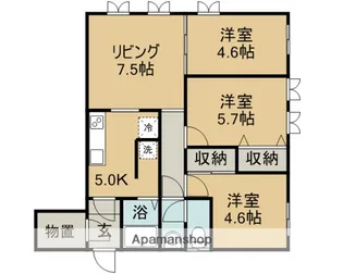 キャトルセゾン【1階】の間取り