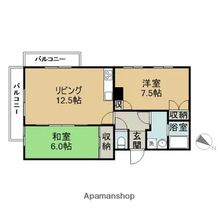 グランドハイツ富士【2階】の間取り