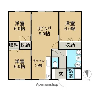 グレース【102号室】の間取り