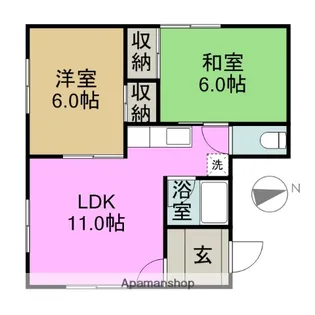 コーポ館【1階】の間取り