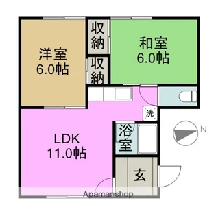 コーポ館【2階】の間取り