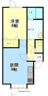 ヴィラ東町Ⅰ【205号室】の間取り