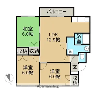 ともえハイツ【103号室】の間取り