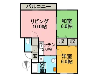 ともえハイツ【105号室】の間取り