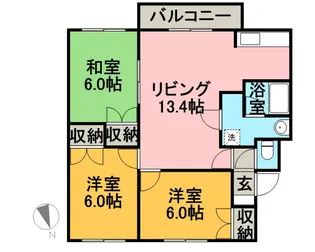 ともえハイツ【203号室】の間取り