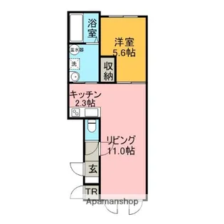 カーサ・クオーレ滝川【1階】の間取り
