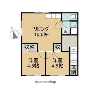 タウンハイツ【201号室】の間取り