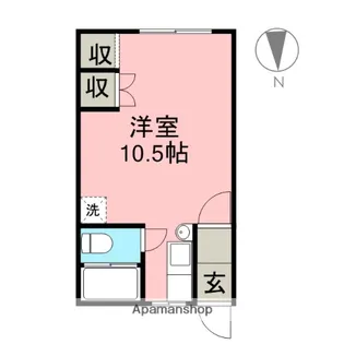 1Kの間取り画像